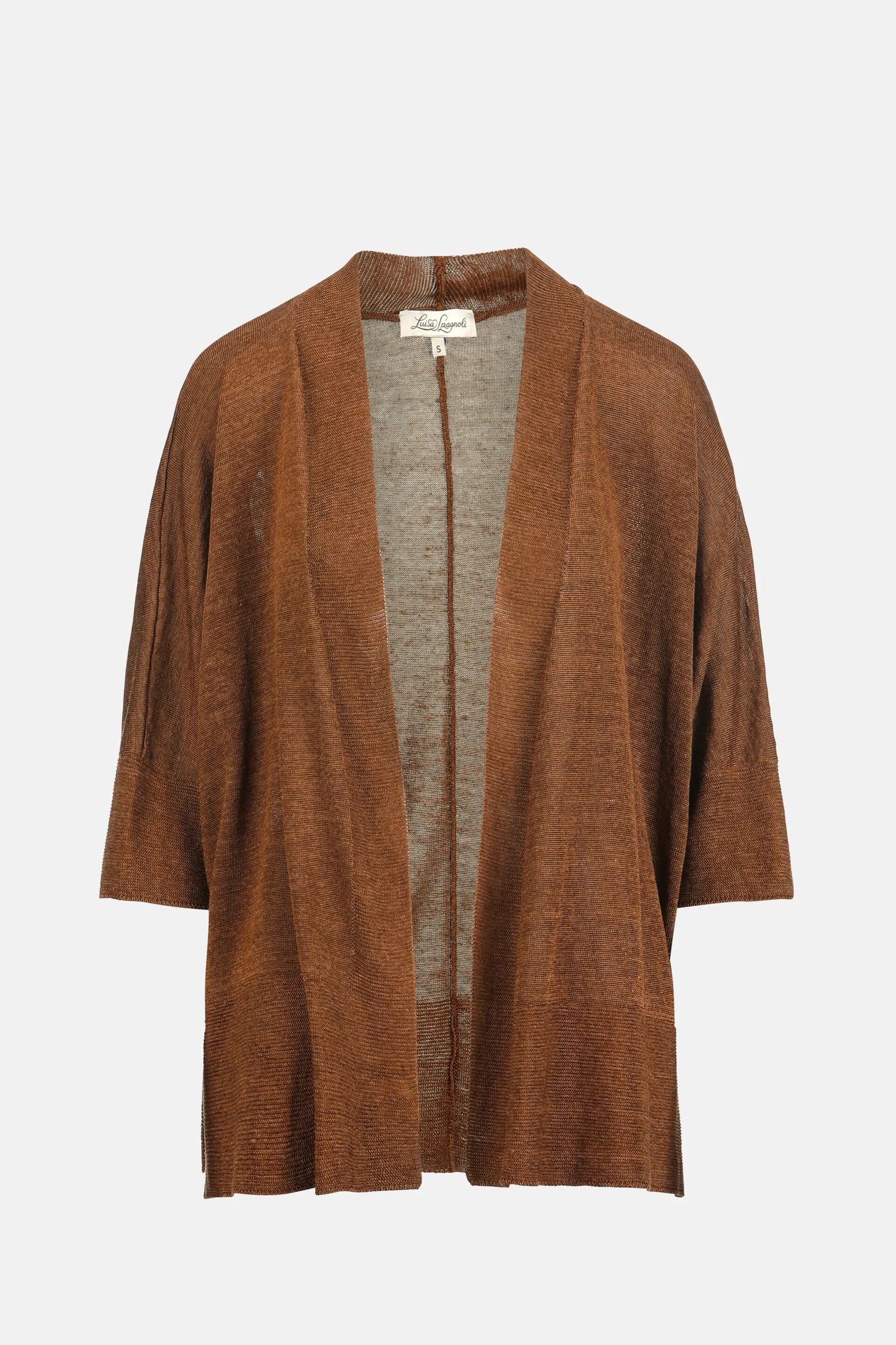 Luisa Spagnoli Tabacco Women Cammino - Long Cardigan SKU: CAMMINO_2202 Image 06