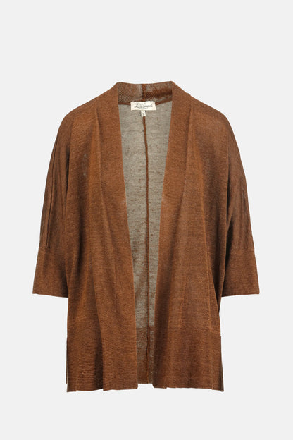 Luisa Spagnoli Tabacco Women Cammino - Long Cardigan SKU: CAMMINO_2202 Image 06