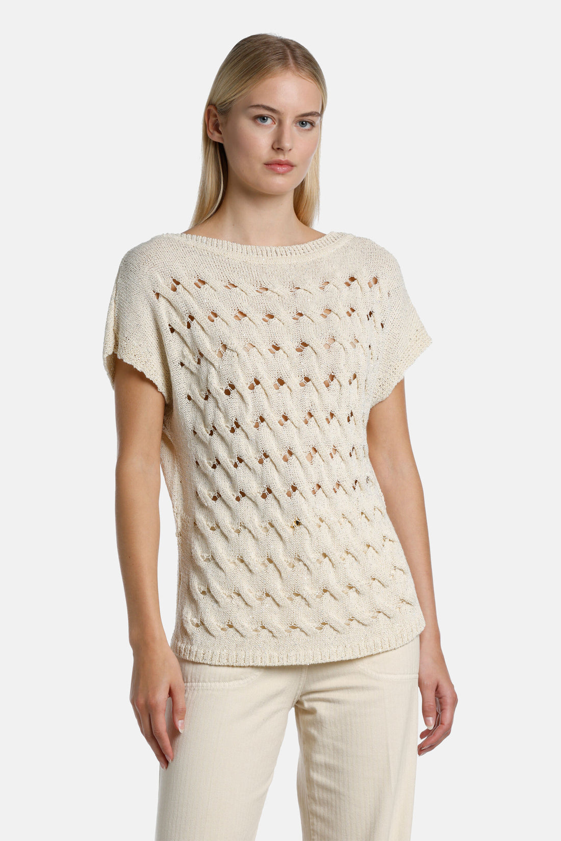 Luisa Spagnoli_Cannello - Cable Knit Pullover_CANNELLO_0203_01