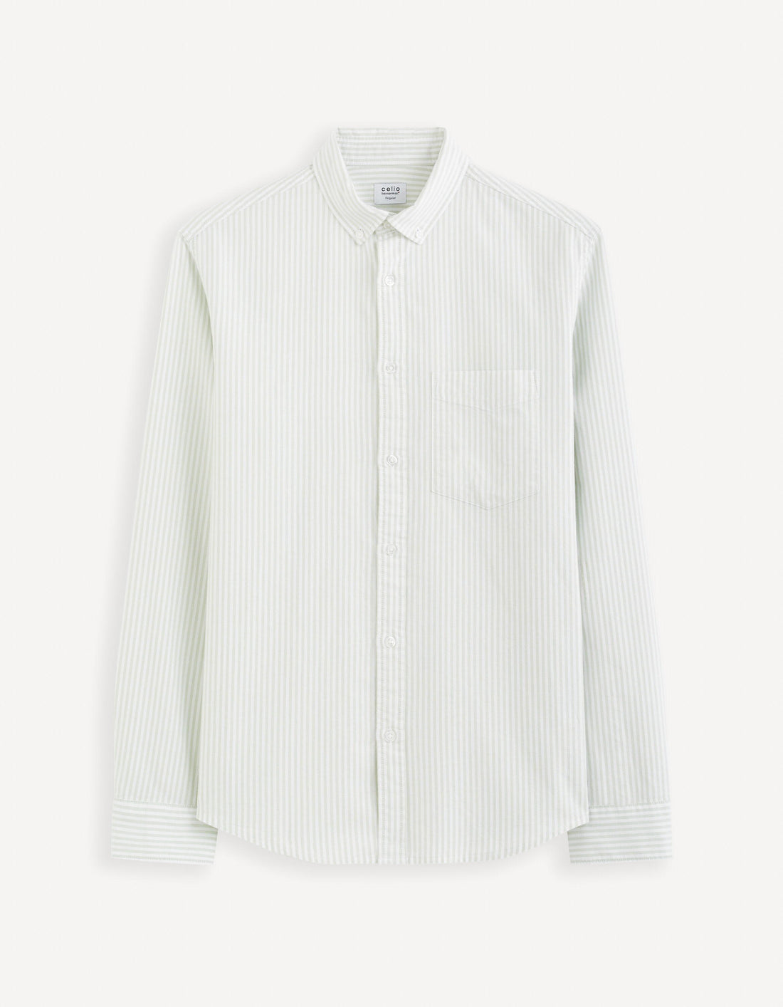 Regular 100% Cotton Oxford Shirt_CAOXFORDY_LIGHT GREEN_02