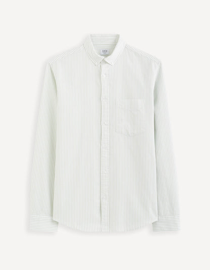 Regular 100% Cotton Oxford Shirt_CAOXFORDY_LIGHT GREEN_02