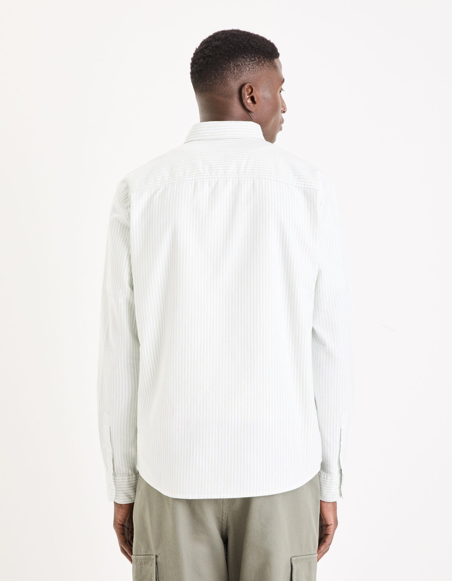 Regular 100% Cotton Oxford Shirt_CAOXFORDY_LIGHT GREEN_04