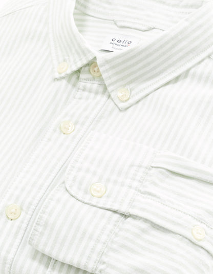 Regular 100% Cotton Oxford Shirt_CAOXFORDY_LIGHT GREEN_06