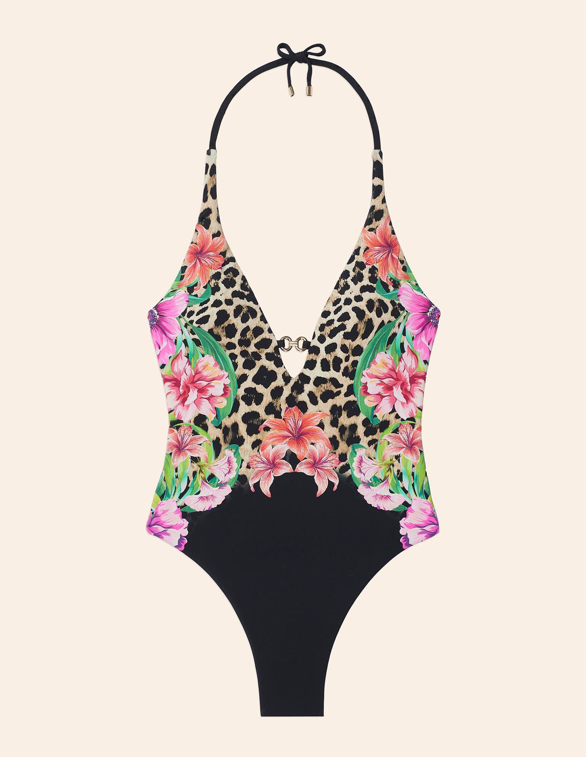 Yamamay_Marianna One-Piece Swimsuit with V-Neck and Floral Print_CCID182014_128_05