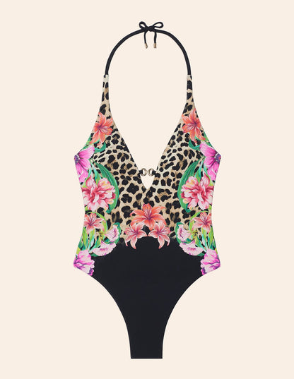 Yamamay_Marianna One-Piece Swimsuit with V-Neck and Floral Print_CCID182014_128_05