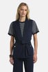 Luisa Spagnoli Blu Women Celerina - Long Knit Vest SKU: CELERINA_1209 Image 01