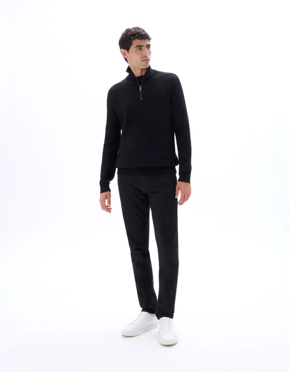 Celio_Black_100% Cotton Crew Neck Sweater_CELIM_BLACK_02