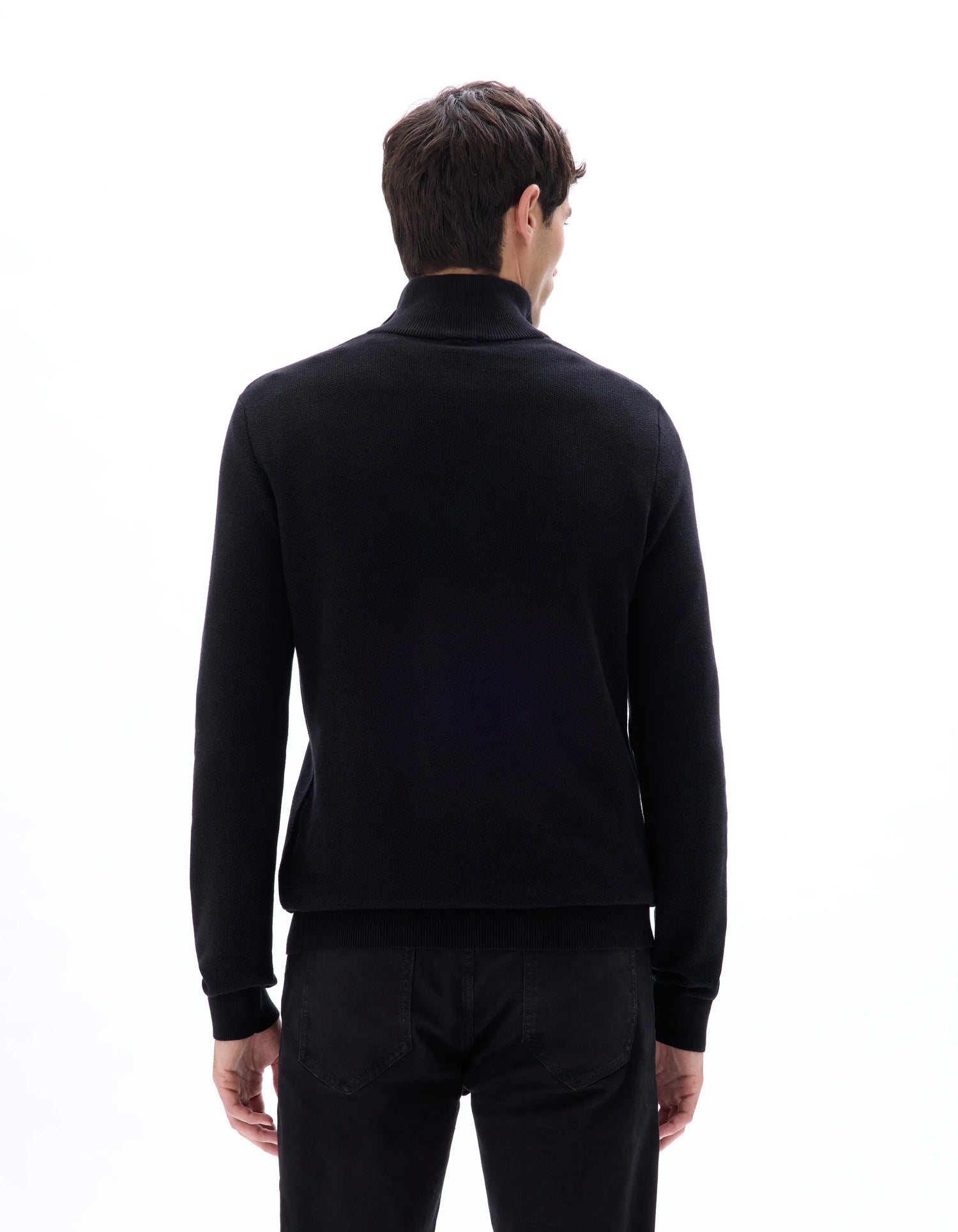Celio_Black_100% Cotton Crew Neck Sweater_CELIM_BLACK_03
