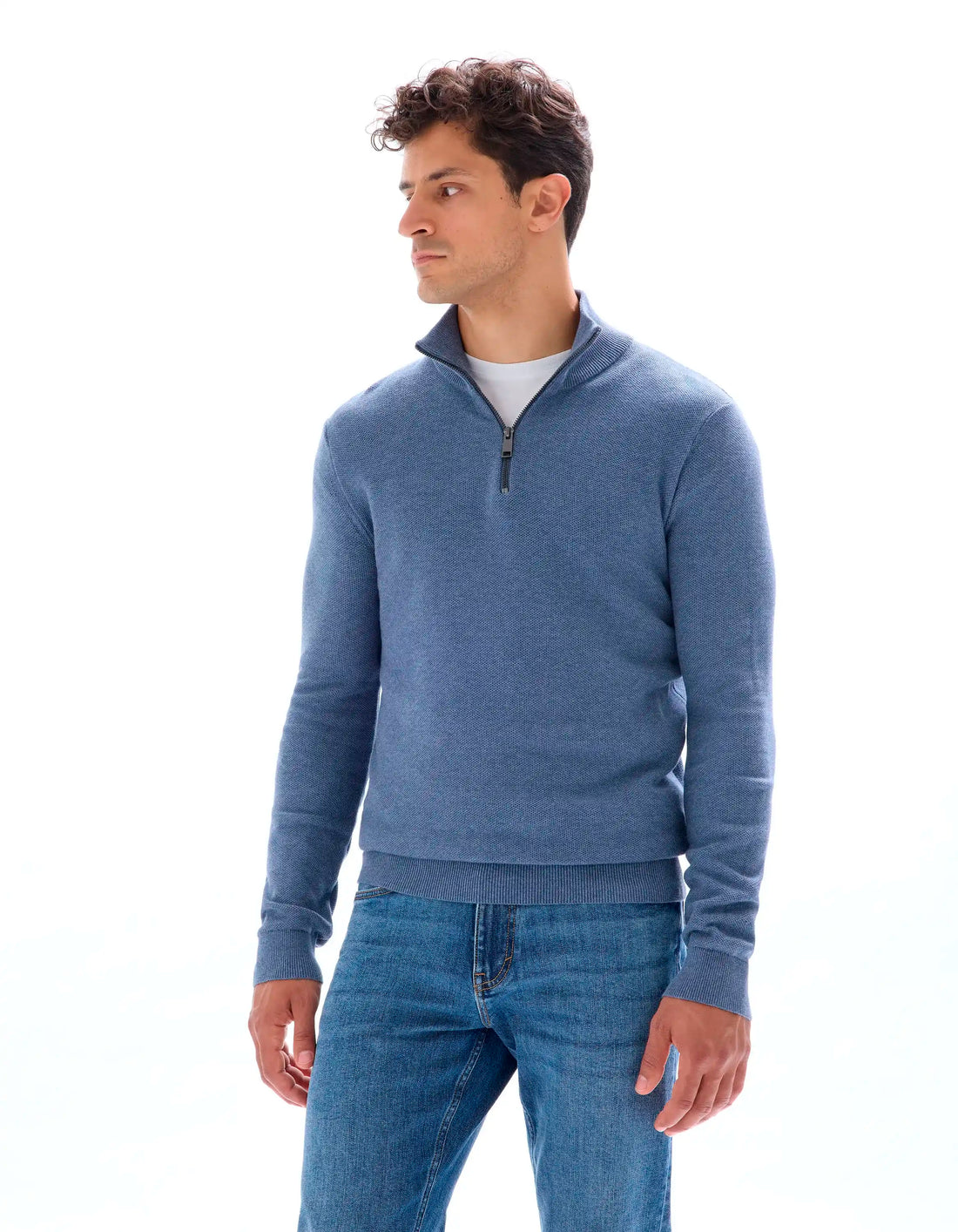 Celio_Blue Storm_100% Cotton Crew Neck Sweater_CELIM_BLUE STORM_01