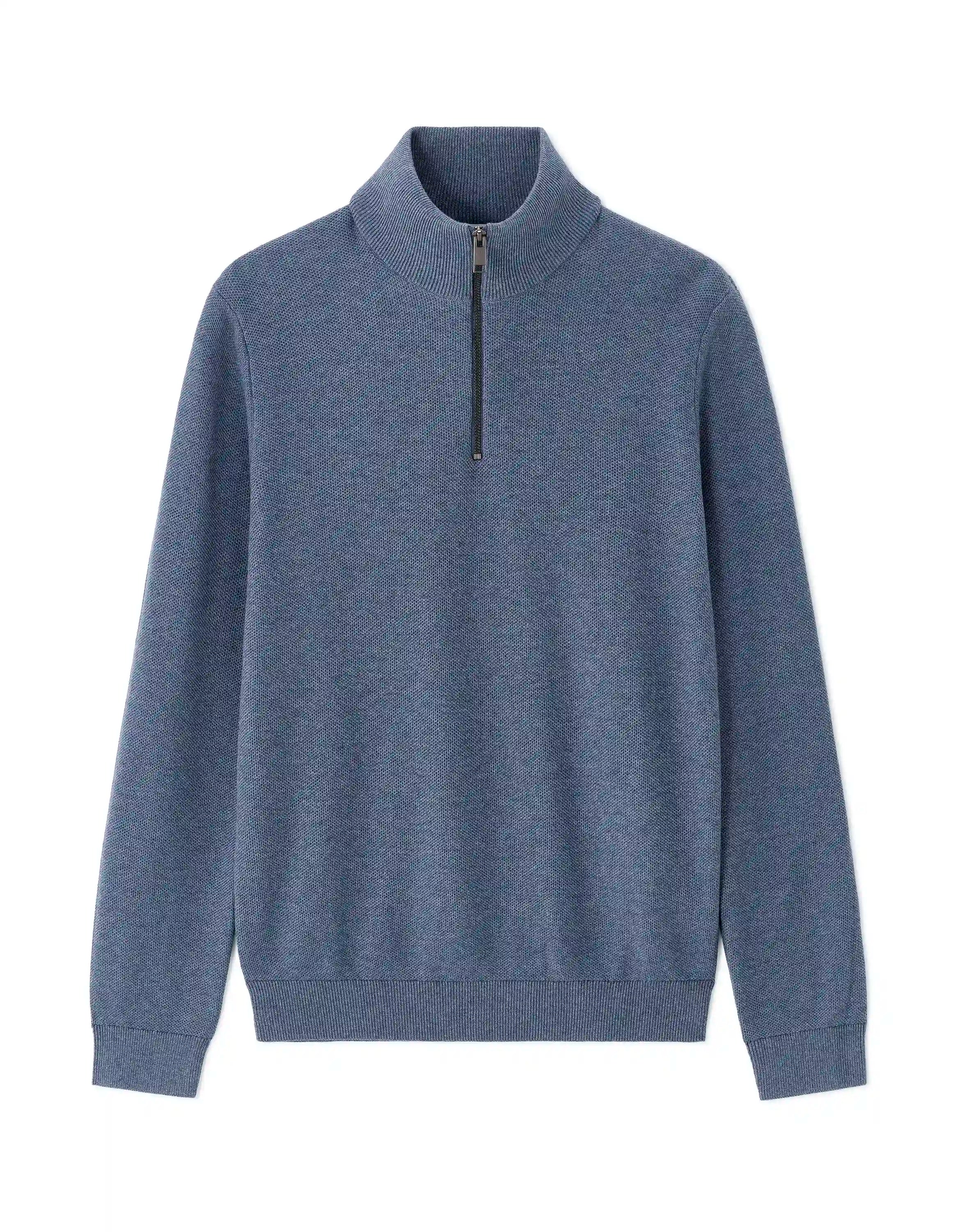 Celio_Blue Storm_100% Cotton Crew Neck Sweater_CELIM_BLUE STORM_07