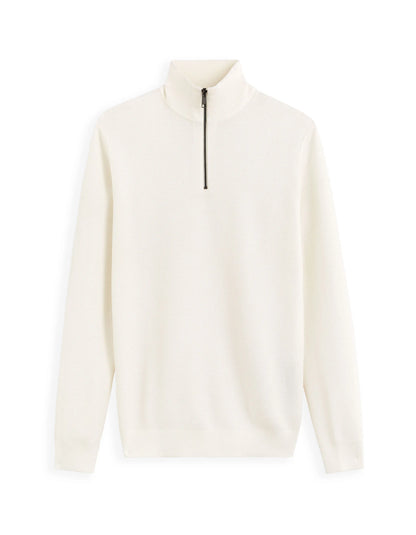 Celio_Ecru_100% Cotton Trucker Neck Sweater_CELIM_ECRU_05