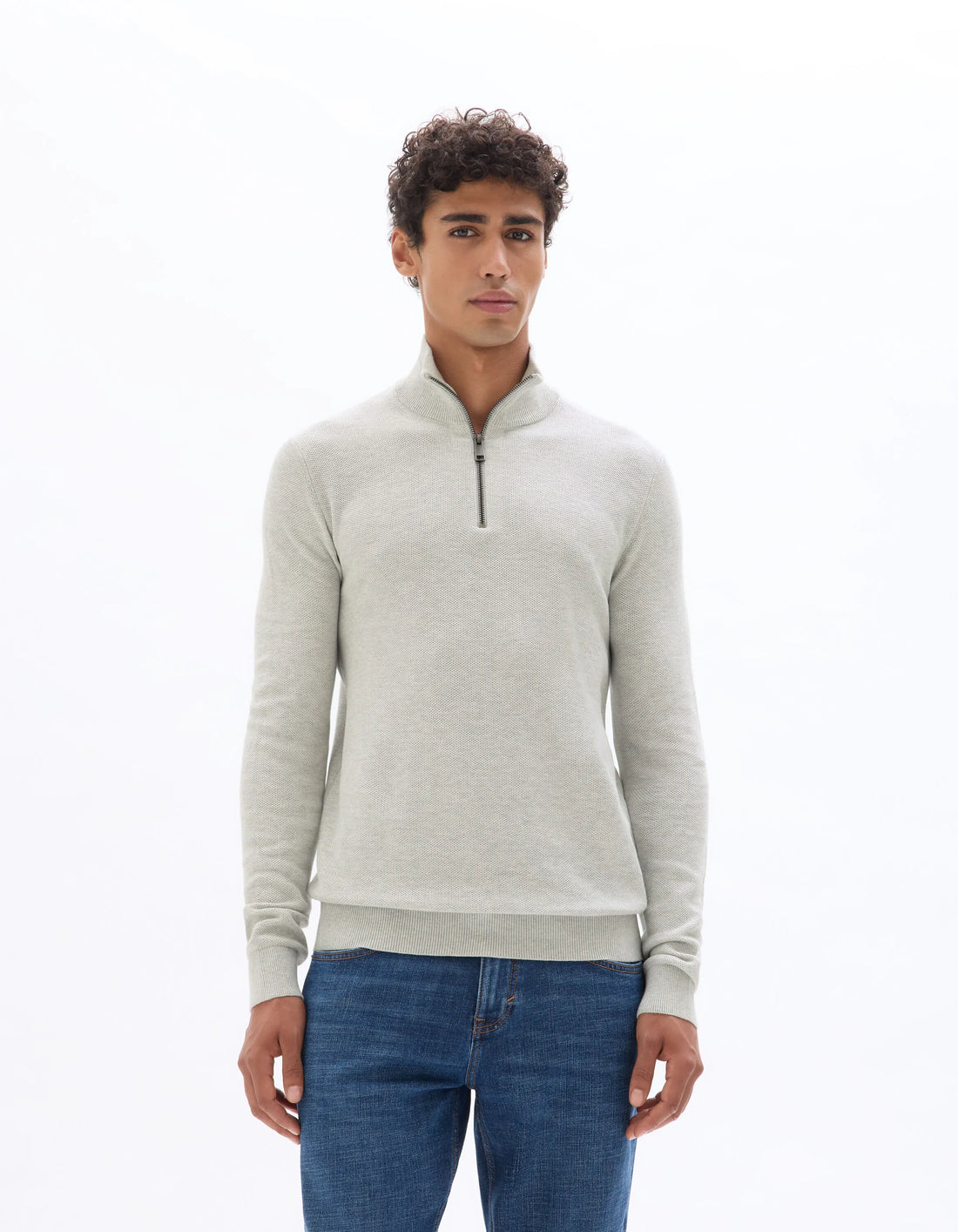 Celio_Grey Mel_100% Cotton Crew Neck Sweater_CELIM_GREY MEL_01