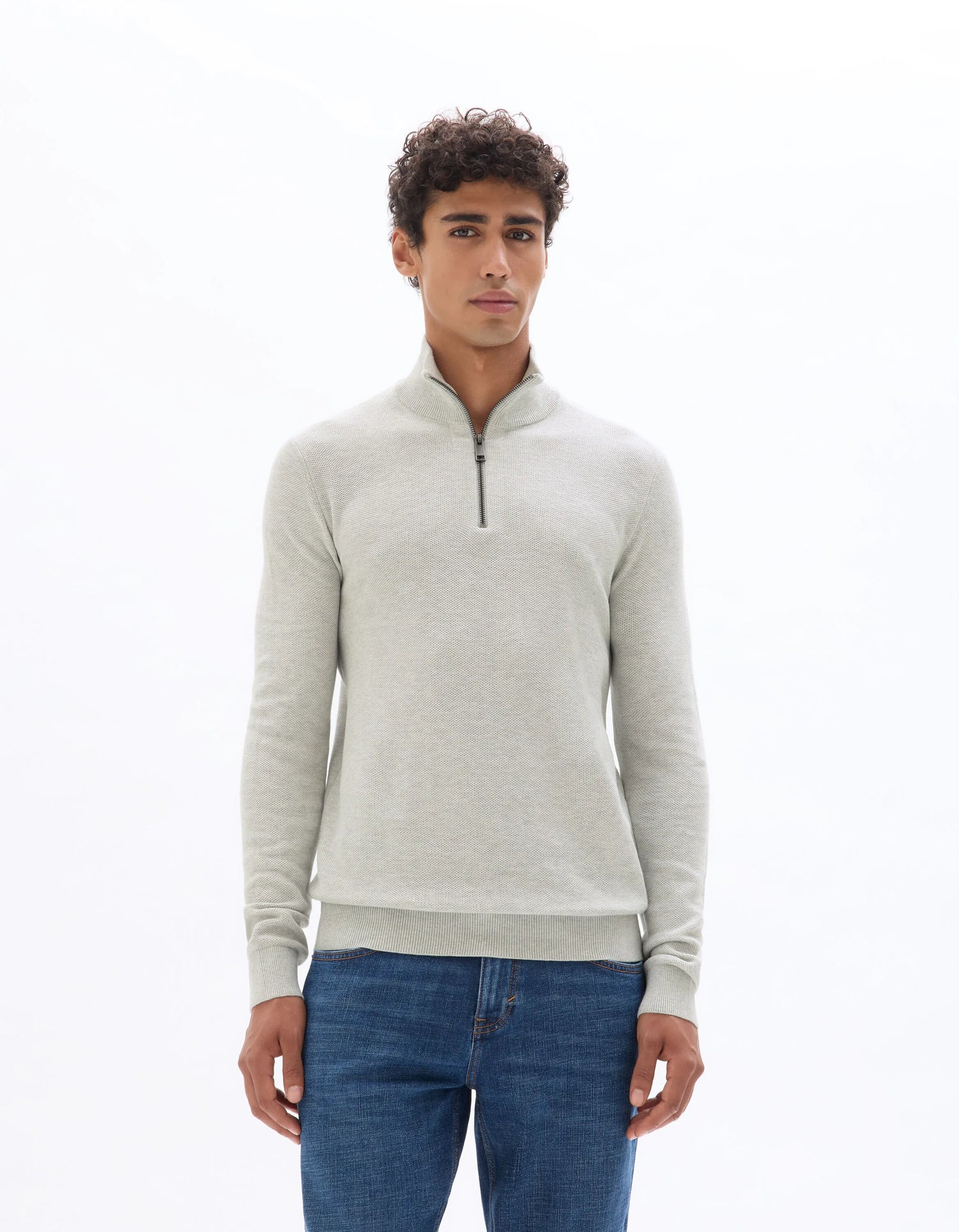 Celio_Grey Mel_100% Cotton Crew Neck Sweater_CELIM_GREY MEL_01