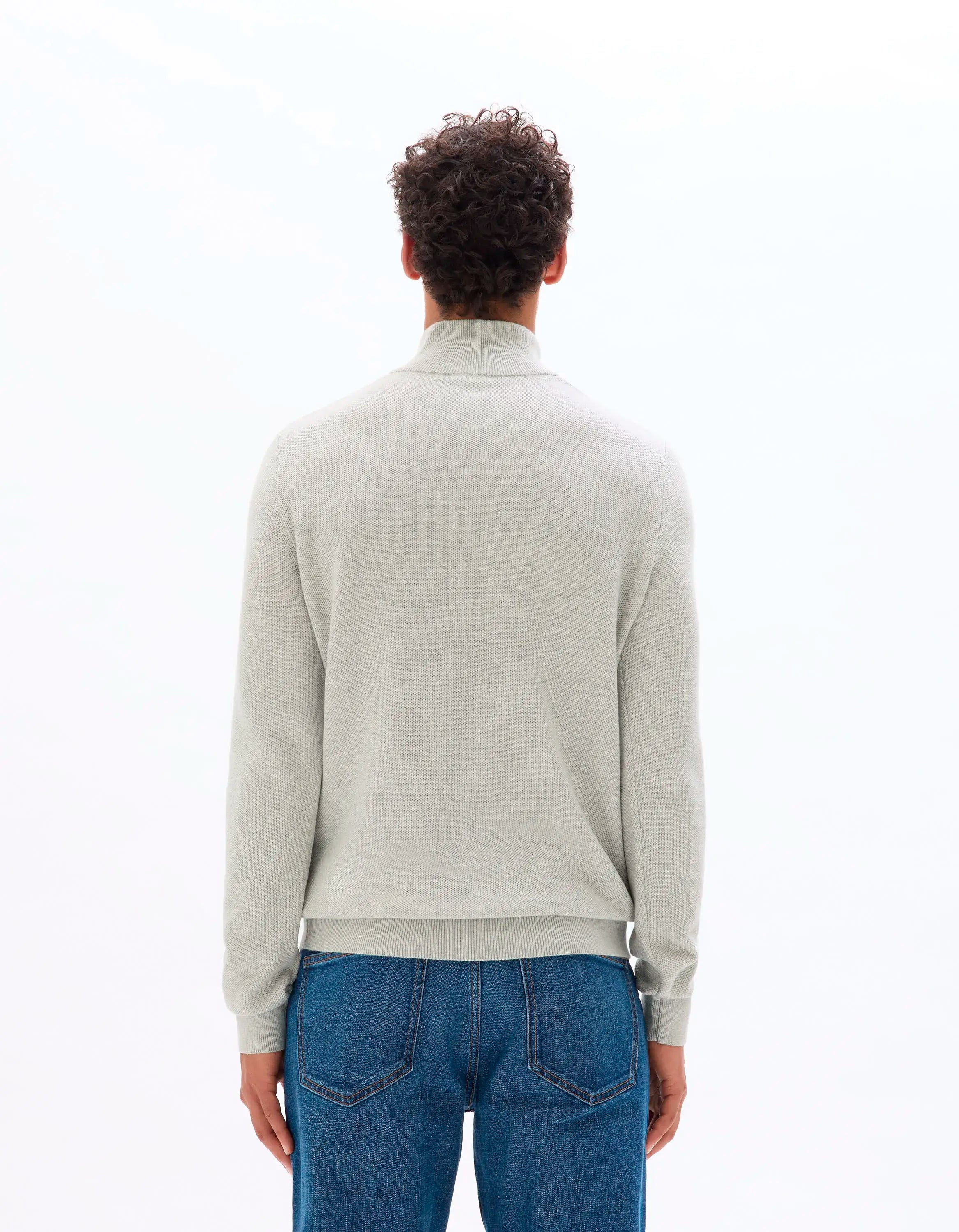 Celio_Grey Mel_100% Cotton Crew Neck Sweater_CELIM_GREY MEL_03