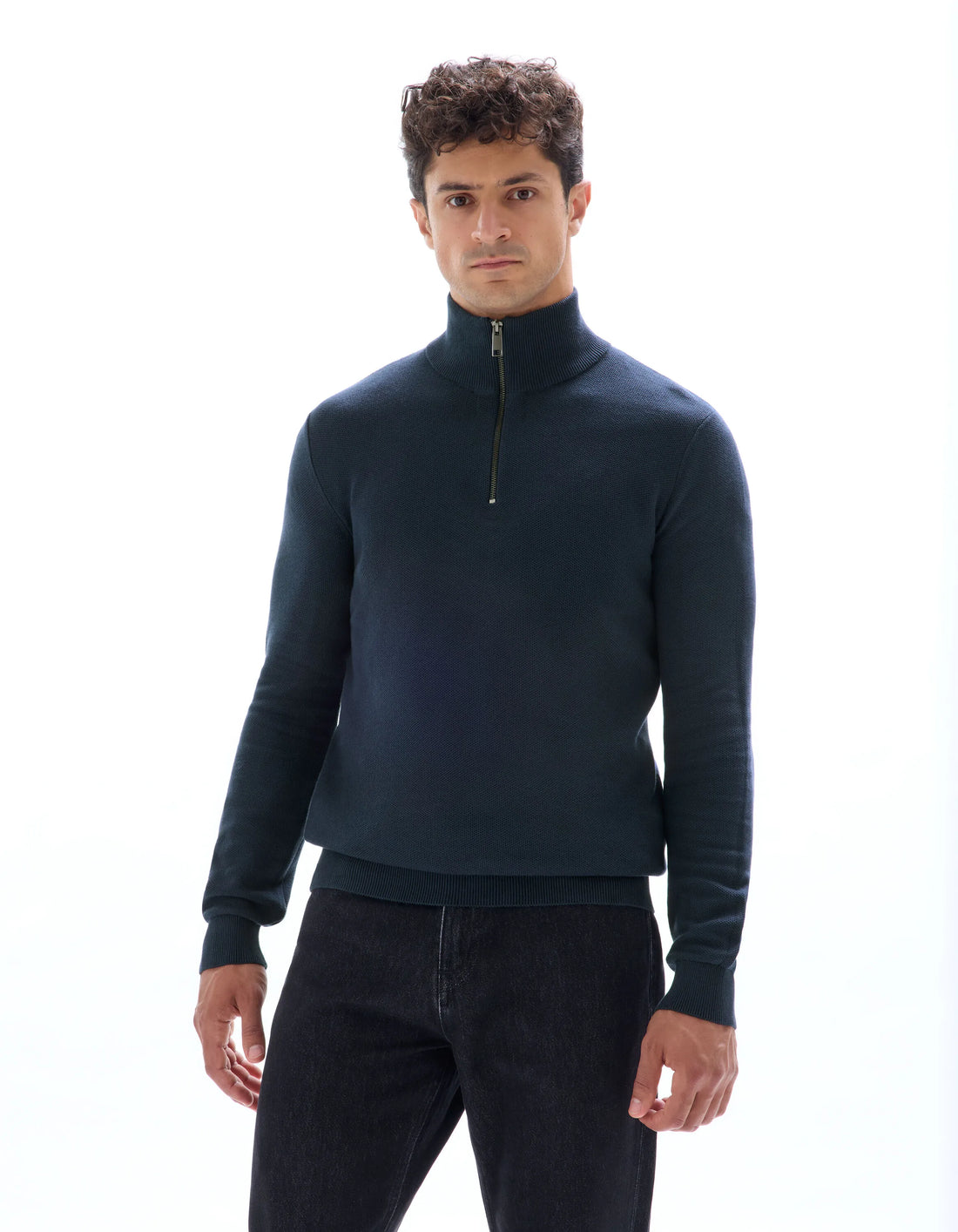 Celio_Navy_100% Cotton Crew Neck Sweater_CELIM_NAVY_01