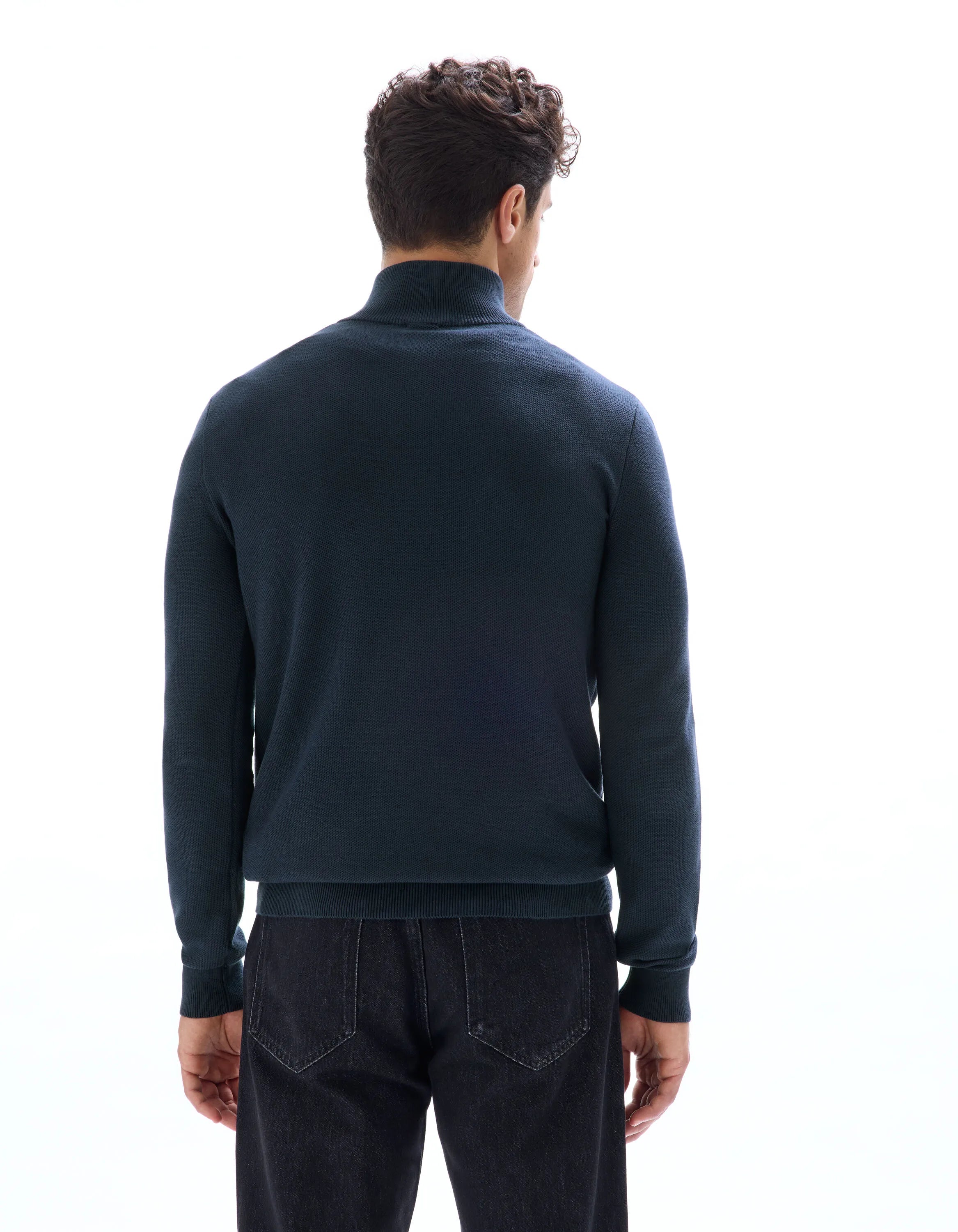 Celio_Navy_100% Cotton Crew Neck Sweater_CELIM_NAVY_03