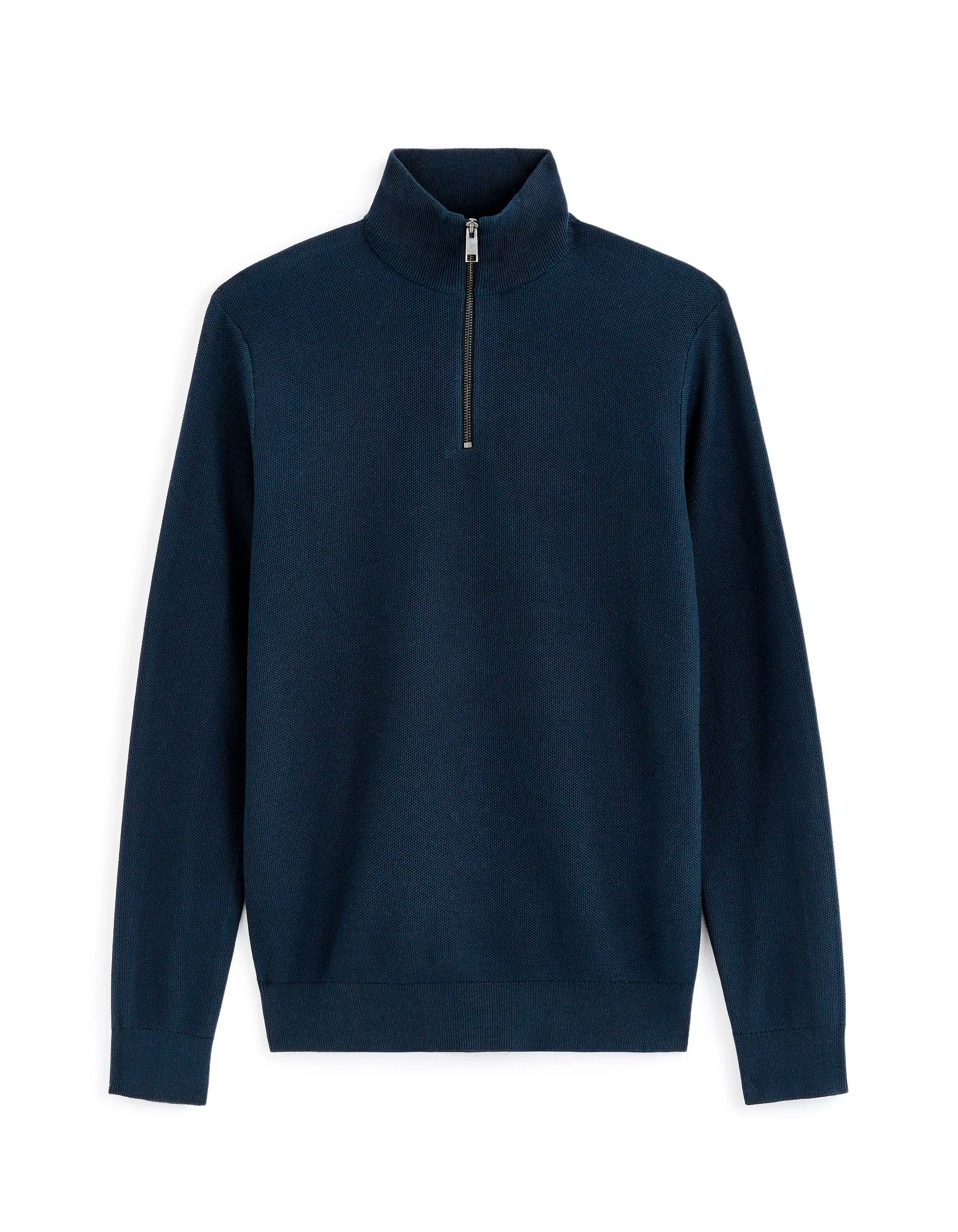 Celio_Navy_100% Cotton Crew Neck Sweater_CELIM_NAVY_05