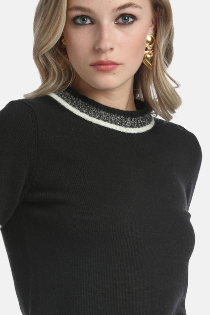 Luisa Spagnoli_Var Nero Mulin Panna_Cenerino - Knit Top_CENERINO_3038_04