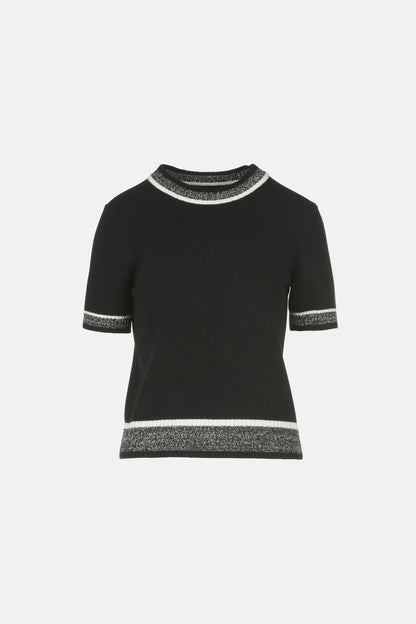 Luisa Spagnoli_Var Nero Mulin Panna_Cenerino - Knit Top_CENERINO_3038_05
