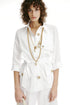Luisa Spagnoli Bianco/Bianco Women Cerqueto - Knit Safari Jacket SKU: CERQUETO_0201 0201 Image 01