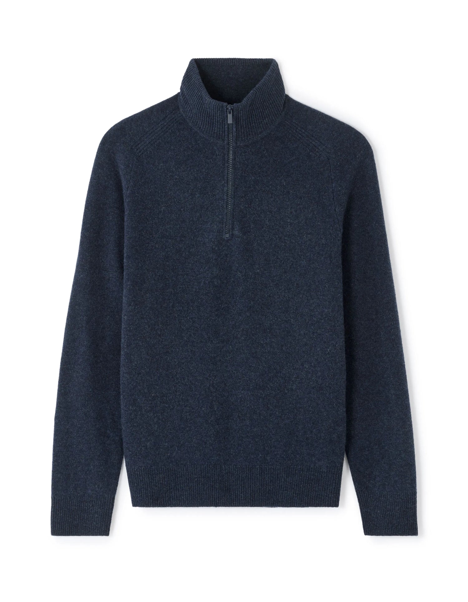 Celio_Indigo_100% Lambswool Zip-Neck Sweater_CEWOOLCAM_INDIGO_01