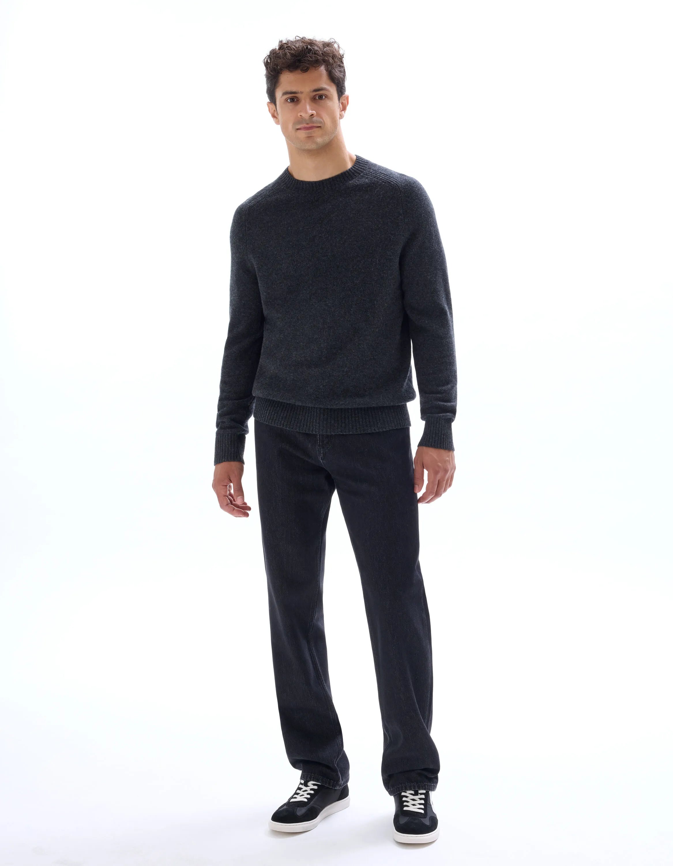 Celio_Anthra Mel_100% Lambswool Crew Neck Sweater_CEWOOL_ANTHRA MEL_02