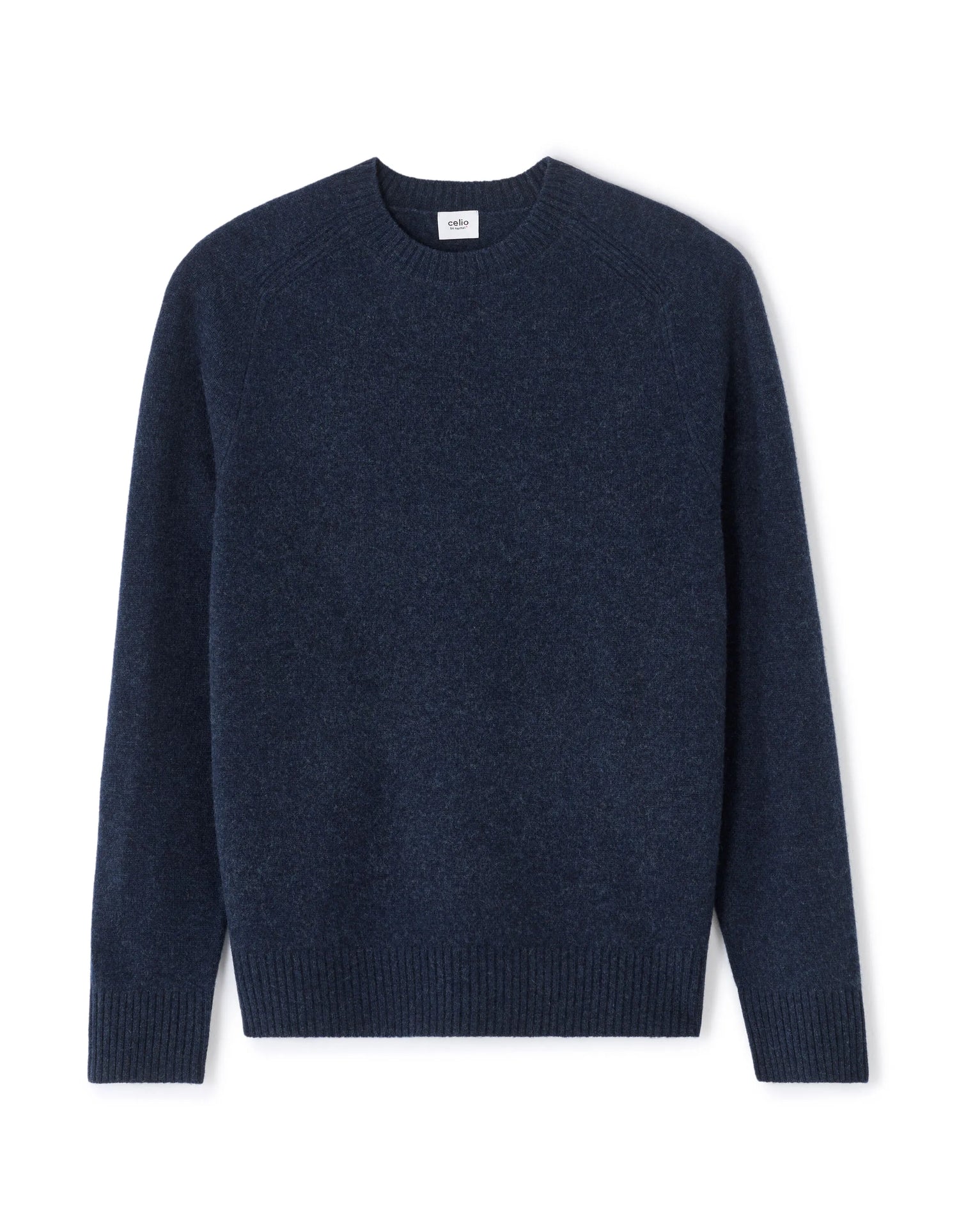 Celio_Indigo_100% Lambswool Crew Neck Sweater_CEWOOL_INDIGO_01