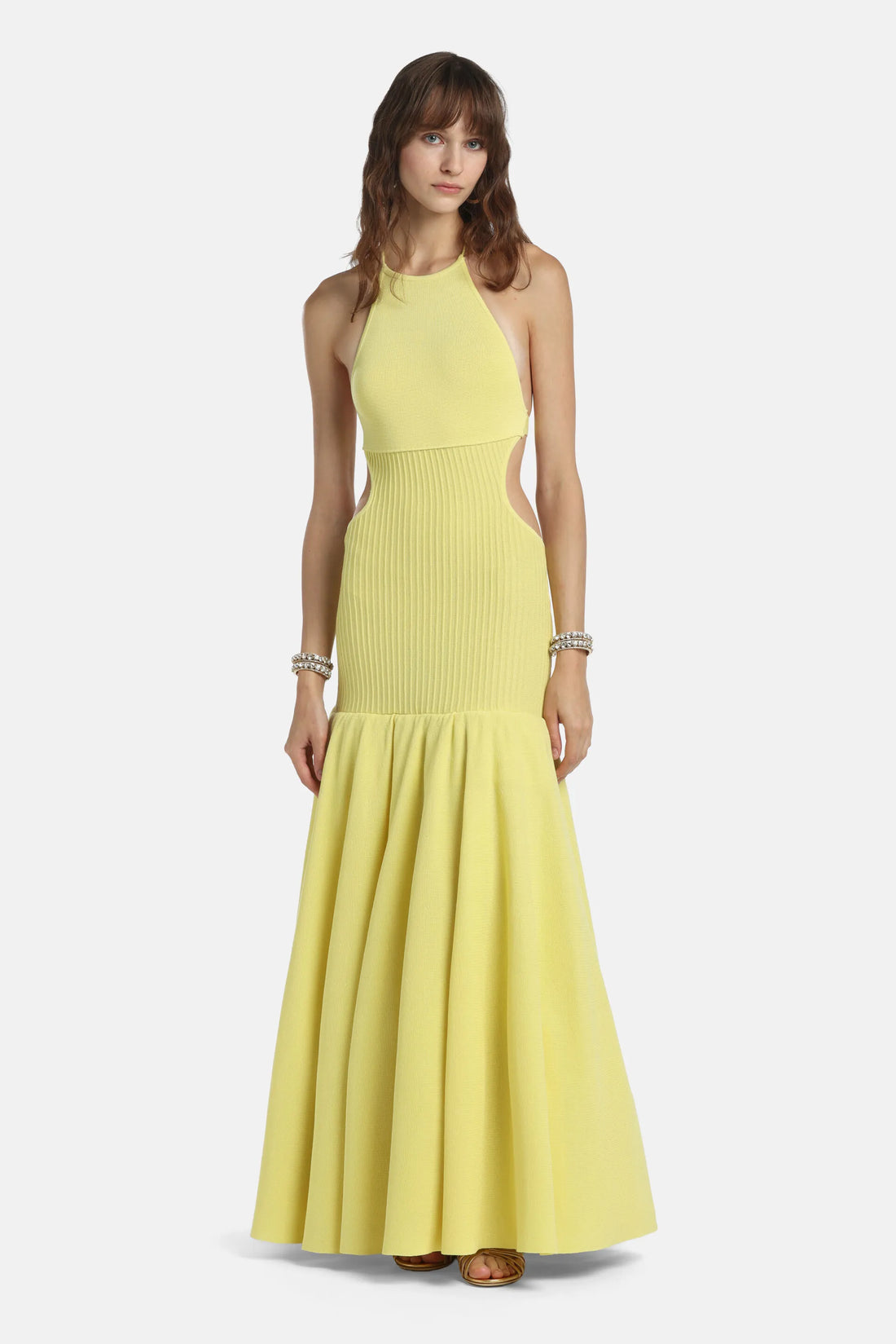 Luisa Spagnoli Giallo Women Classifica - Cut-Out Dress - Fashion Show SKU: CLASSIFICA_0408 Image 01