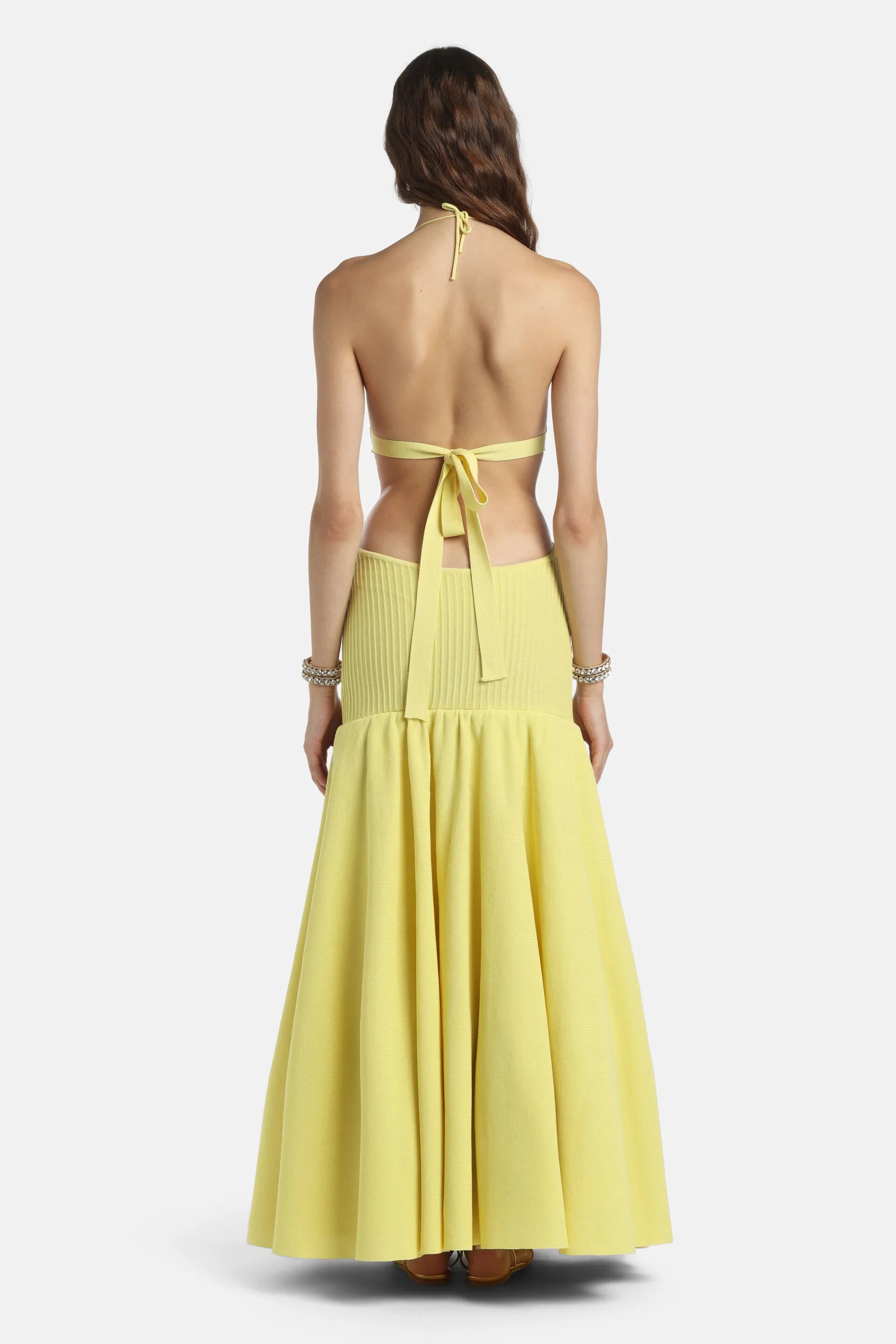 Luisa Spagnoli Giallo Women Classifica - Cut-Out Dress - Fashion Show SKU: CLASSIFICA_0408 Image 03
