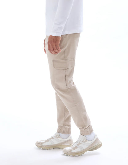 Celio_Beige 07_Slim Cargo Pants in Stretch Cotton_COKIT4_BEIGE 07_04