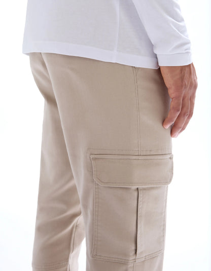 Celio_Beige 07_Slim Cargo Pants in Stretch Cotton_COKIT4_BEIGE 07_05