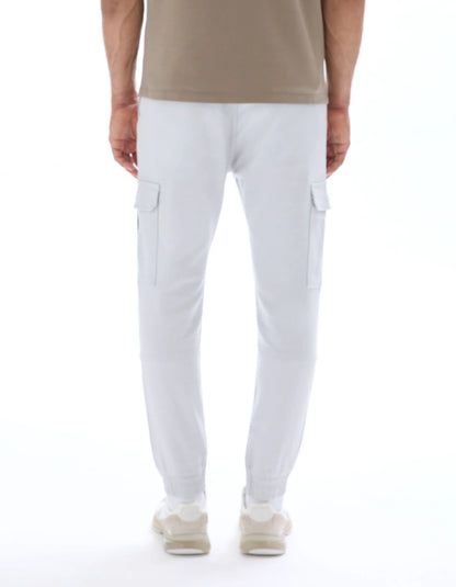Celio_Ecru H25_Slim-Fit Cargo Pants in Stretch Cotton_COKIT4_ECRU H25_03