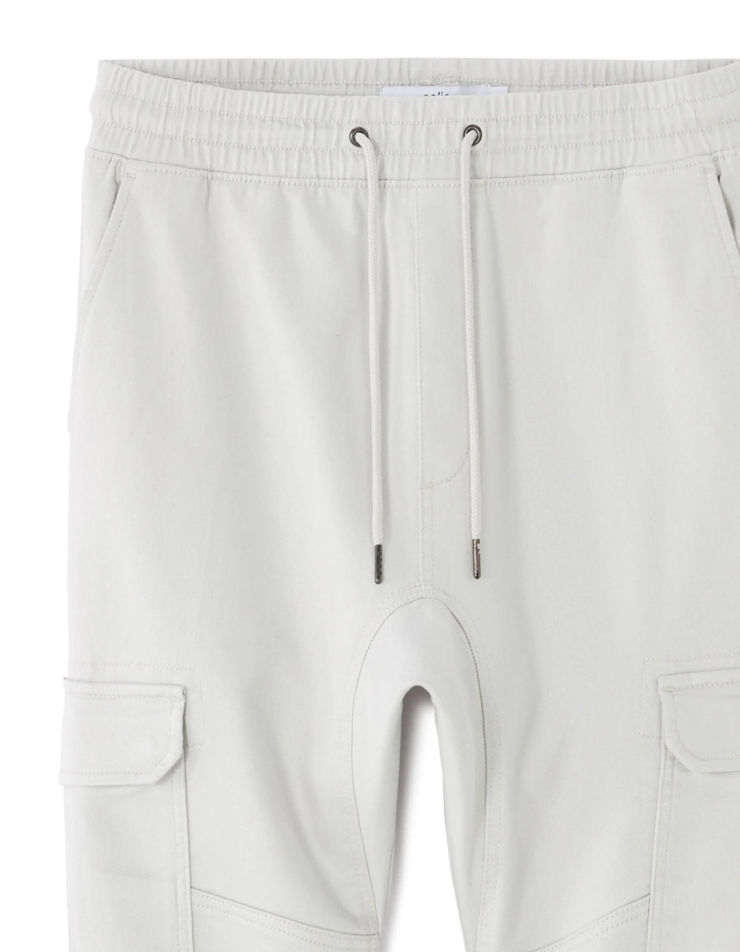 Celio_Ecru H25_Slim-Fit Cargo Pants in Stretch Cotton_COKIT4_ECRU H25_06