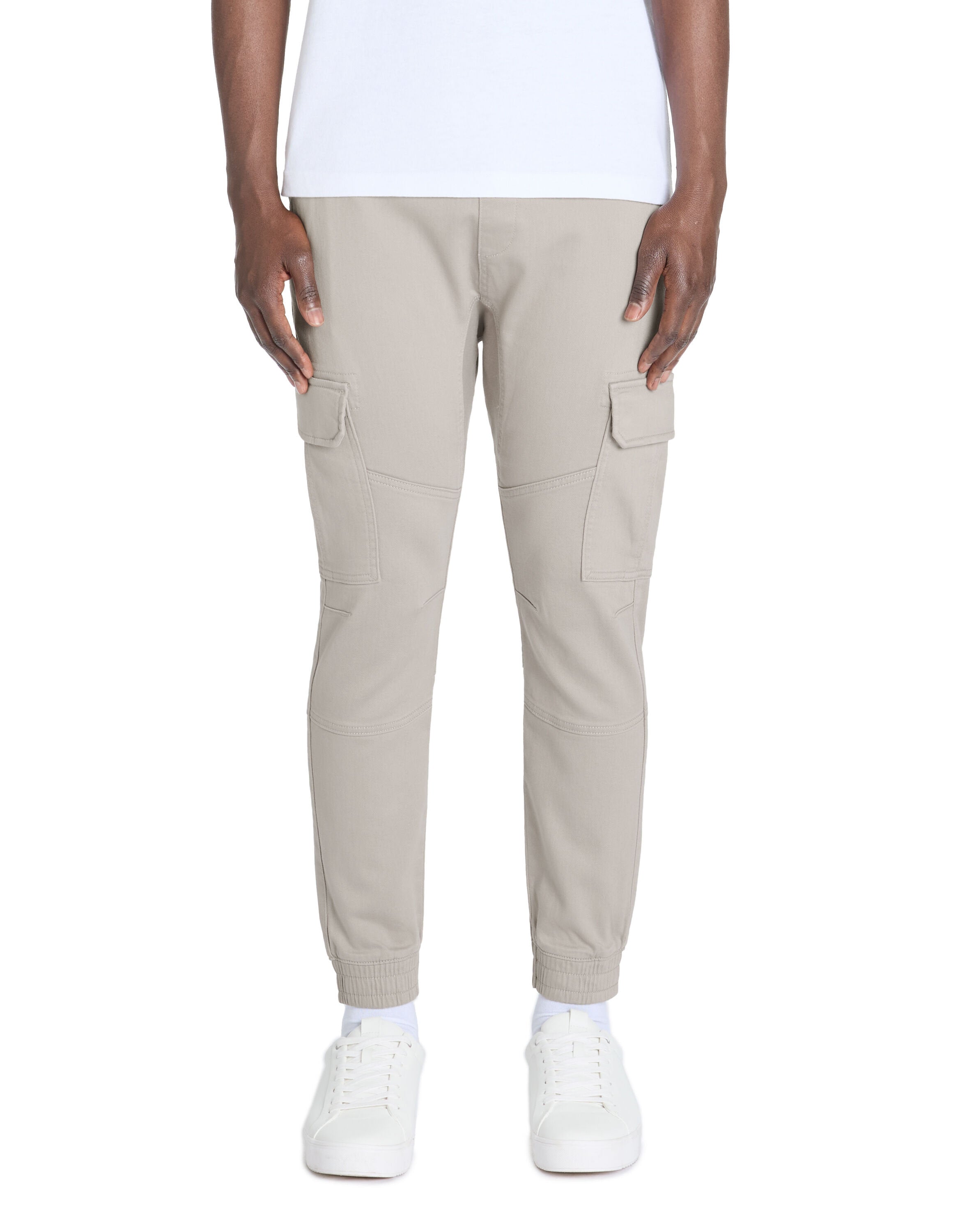 Celio_Grey Slim Cargo Pants 100% Stretch Cotton_COKIT4_GREY E25_02