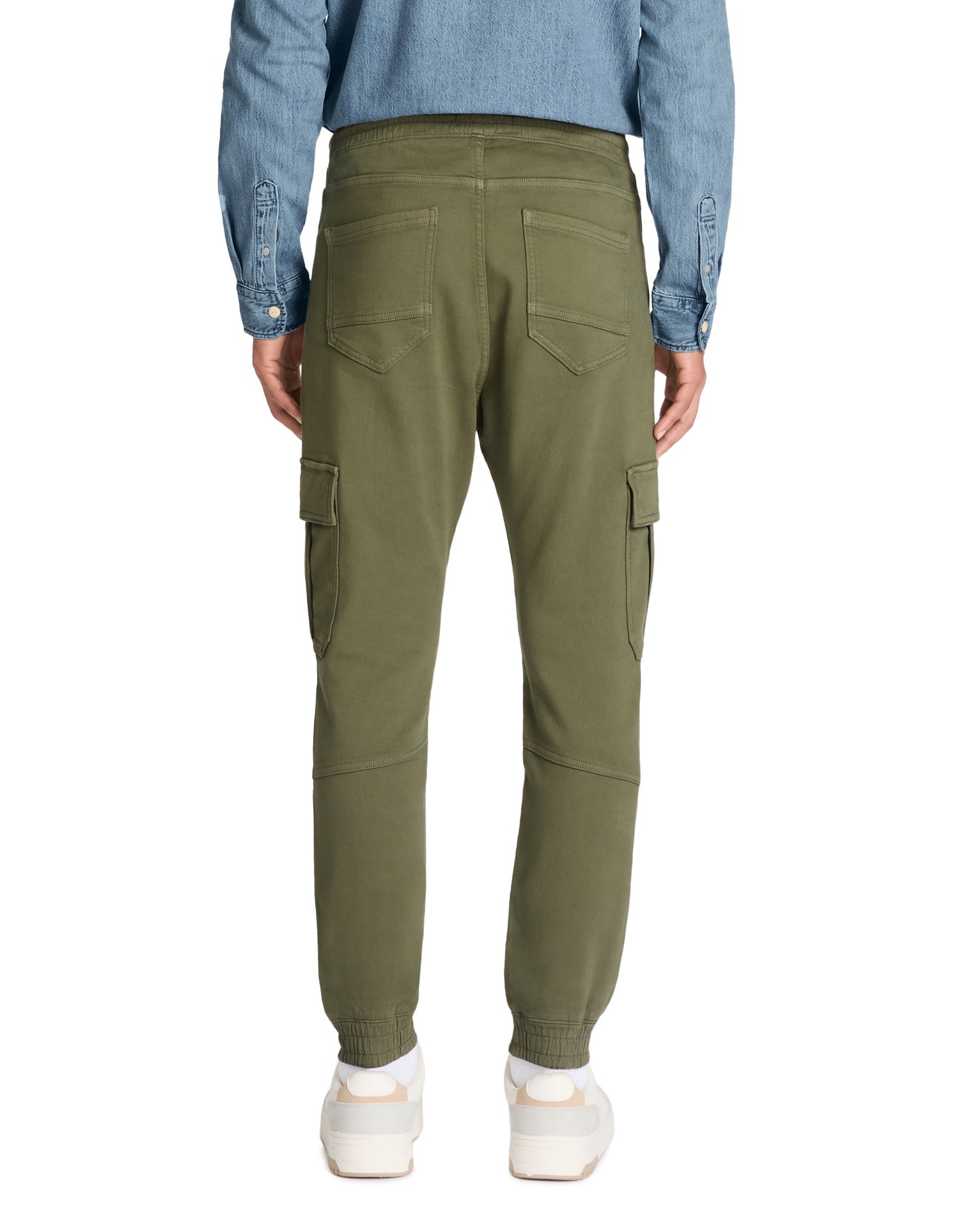 Slim Stretch Cotton Cargo Pants - Khaki_04