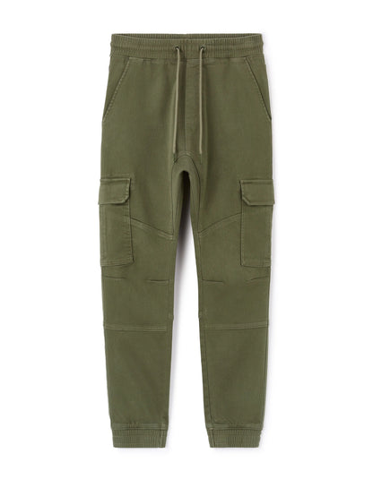 Celio_Khaki_Slim Stretch Cotton Cargo Pants_COKIT4_KHAKI_05