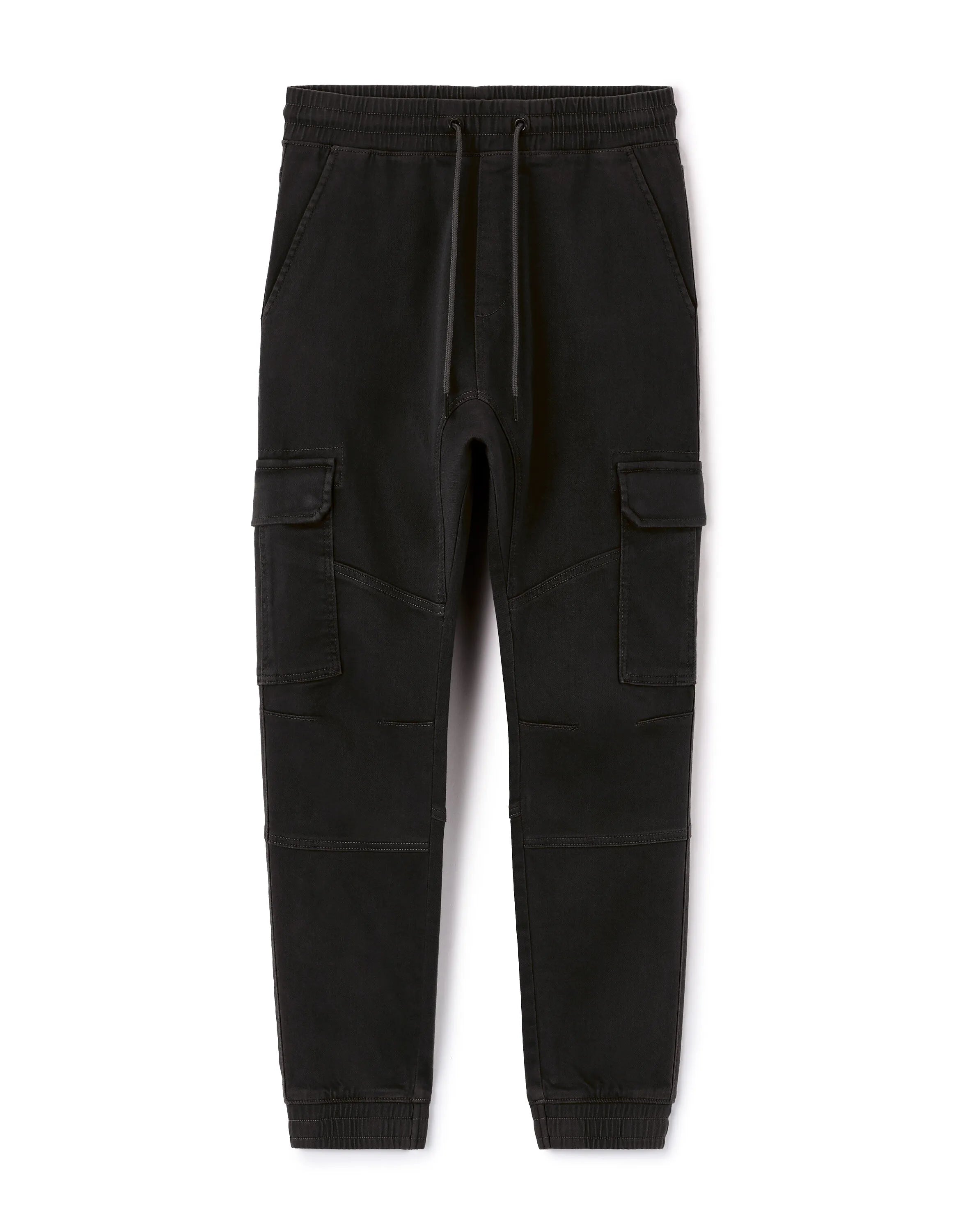 Celio_Noir_Slim Stretch Cotton Cargo Pants_COKIT4_NOIR_06