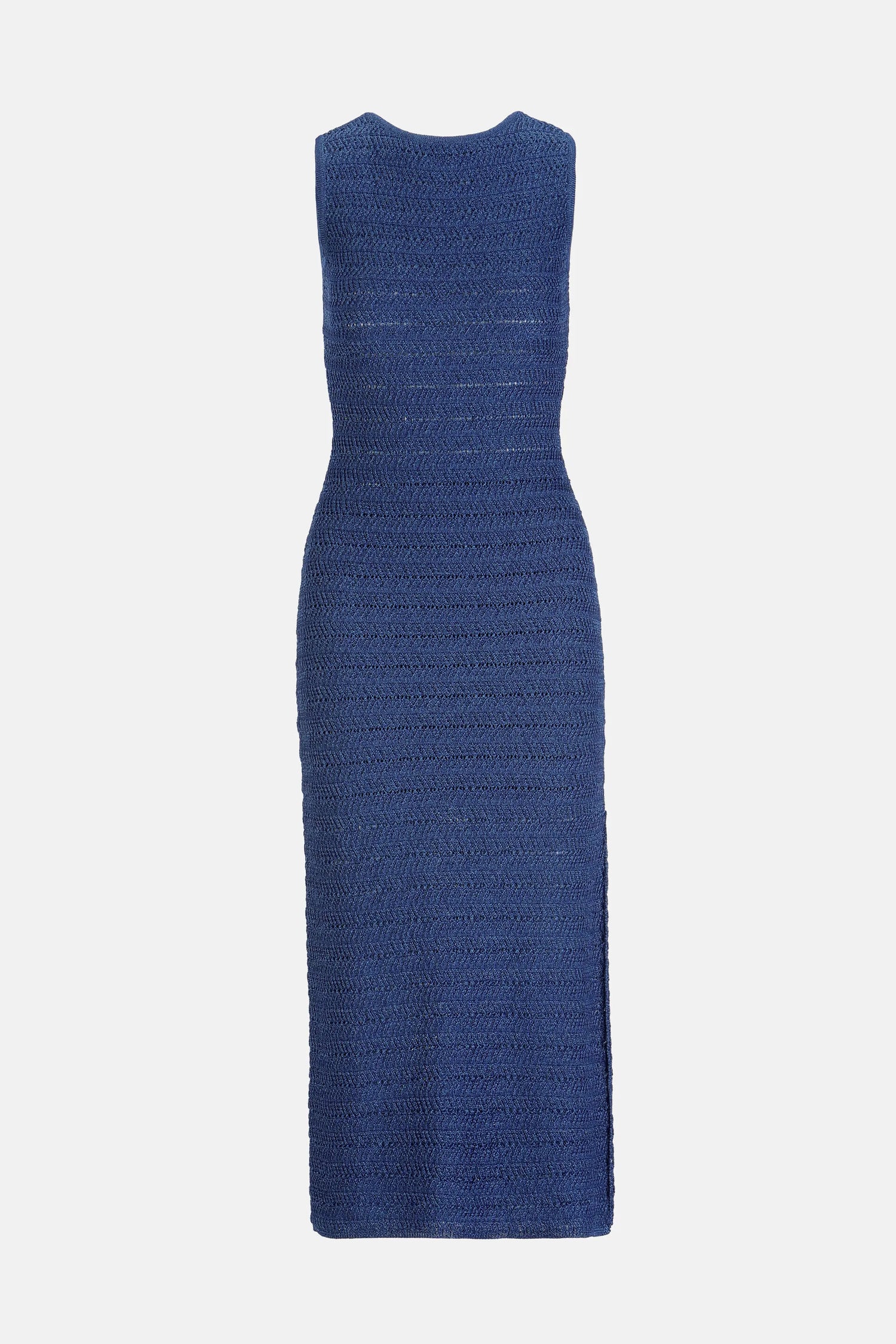 Luisa Spagnoli Blu Oceano Women Colonica - Openwork Knit Maxi Dress SKU: COLONICA_1243 Image 06