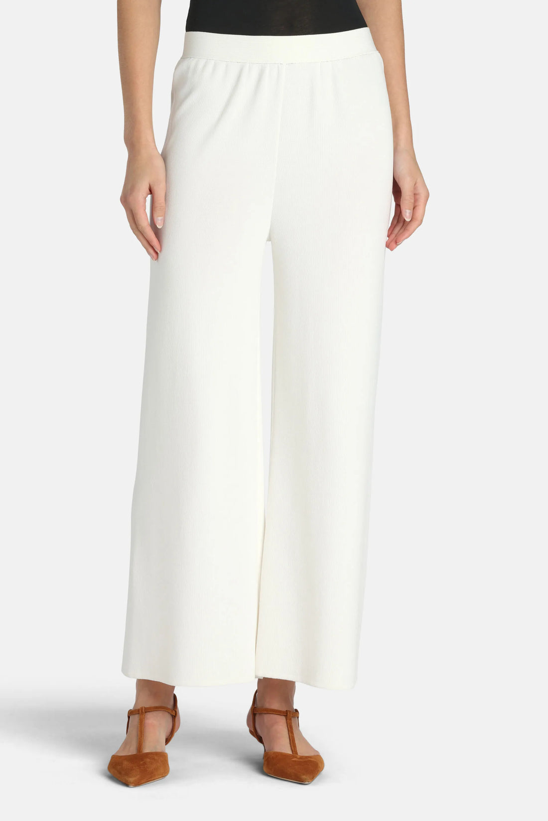 Luisa Spagnoli Tabacco Women Concilio - Knit Trousers SKU: CONCILIO B_2202 Image 01