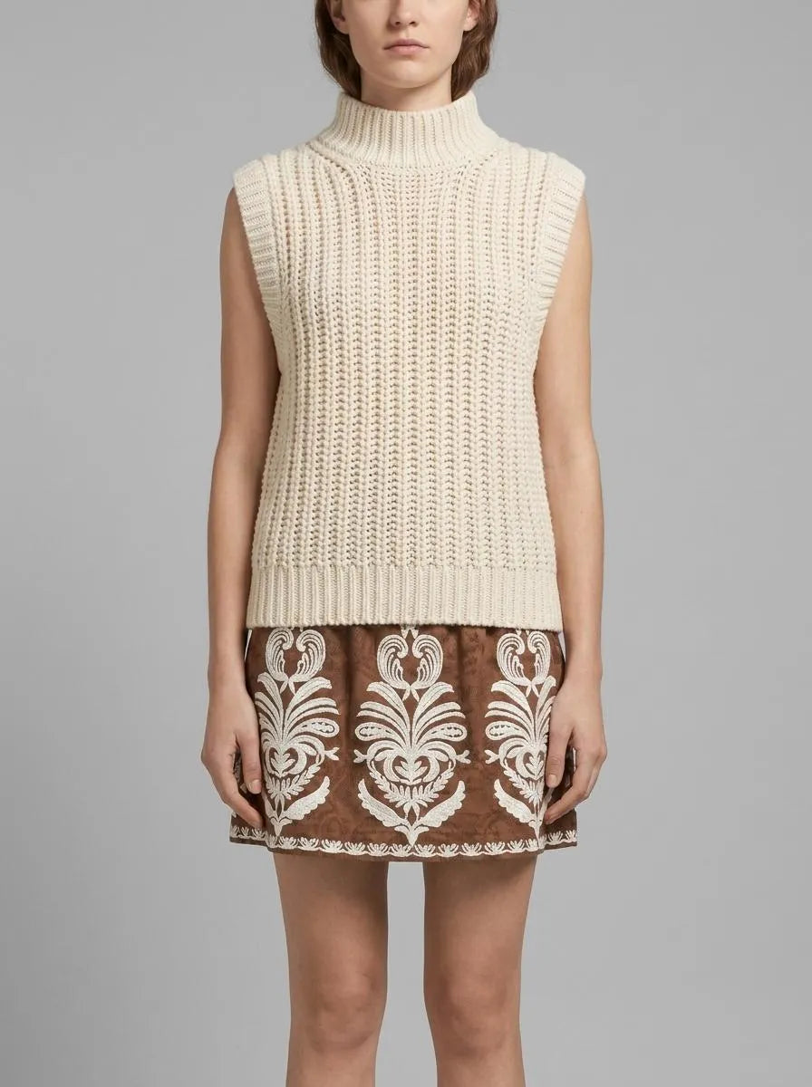 Luisa Spagnoli Panna Women Coppetta - Openwork Vest SKU: COPPETTA_0202 Image 00