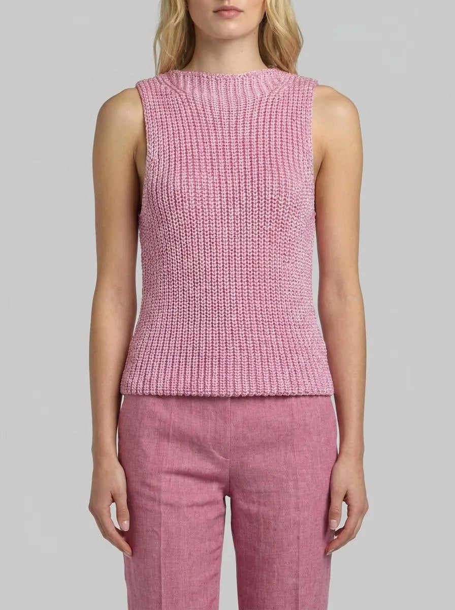 Luisa Spagnoli Rosa Women Coppetta - Openwork Vest SKU: COPPETTA_0322 Image 00