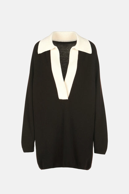 Luisa Spagnoli_Brown-Cream_Corinne - Oversized Pullover Ð Fashion Show_CORINNE_0921 0202_07