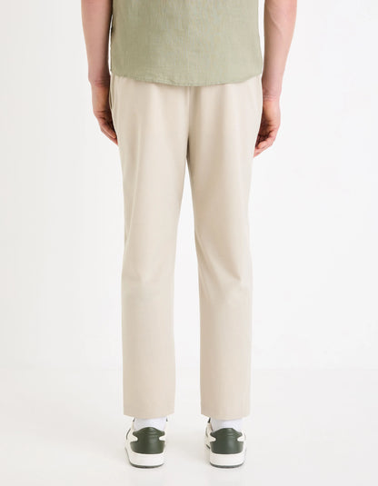 Celio_Beige Clair_24H Slim Stretch 7/8 Pants_COSMART_BEIGE CLAIR_03