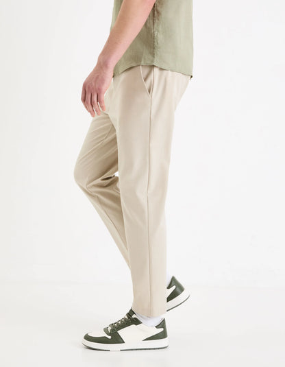 Celio_Beige Clair_24H Slim Stretch 7/8 Pants_COSMART_BEIGE CLAIR_04
