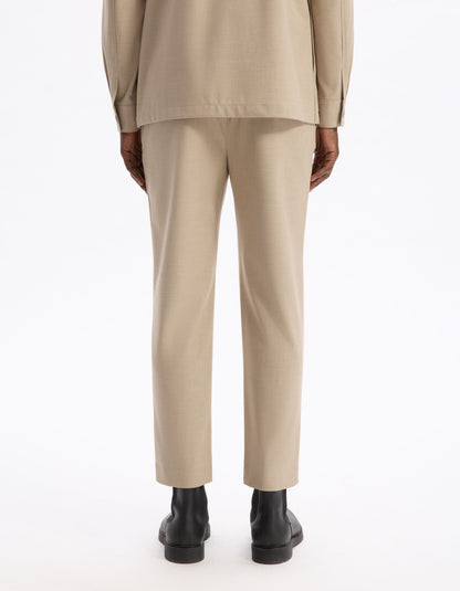 Celio_Beige 24H Stretch Pants_COSMART_BEIGE FONCE_03