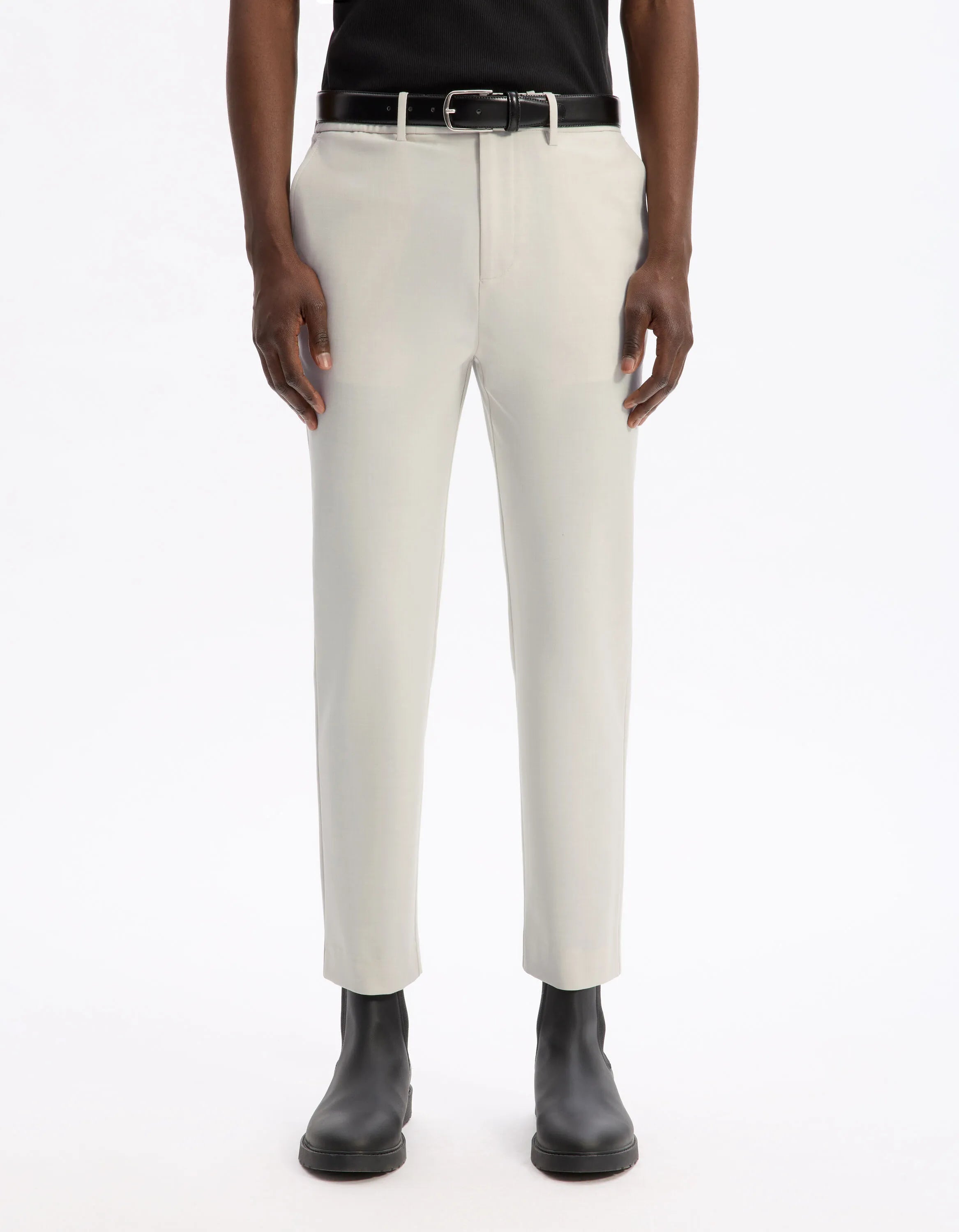 Celio_Ecru_24H Slim Stretch 7/8 Pants_COSMART_ECRU_02