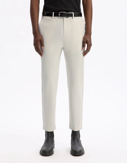 Celio_Ecru_24H Slim Stretch 7/8 Pants_COSMART_ECRU_02