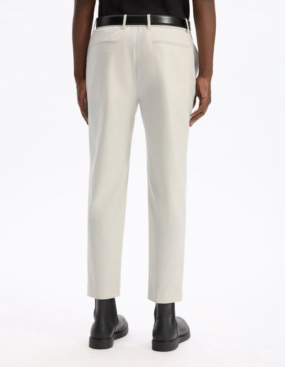 Celio_Ecru_24H Slim Stretch 7/8 Pants_COSMART_ECRU_03