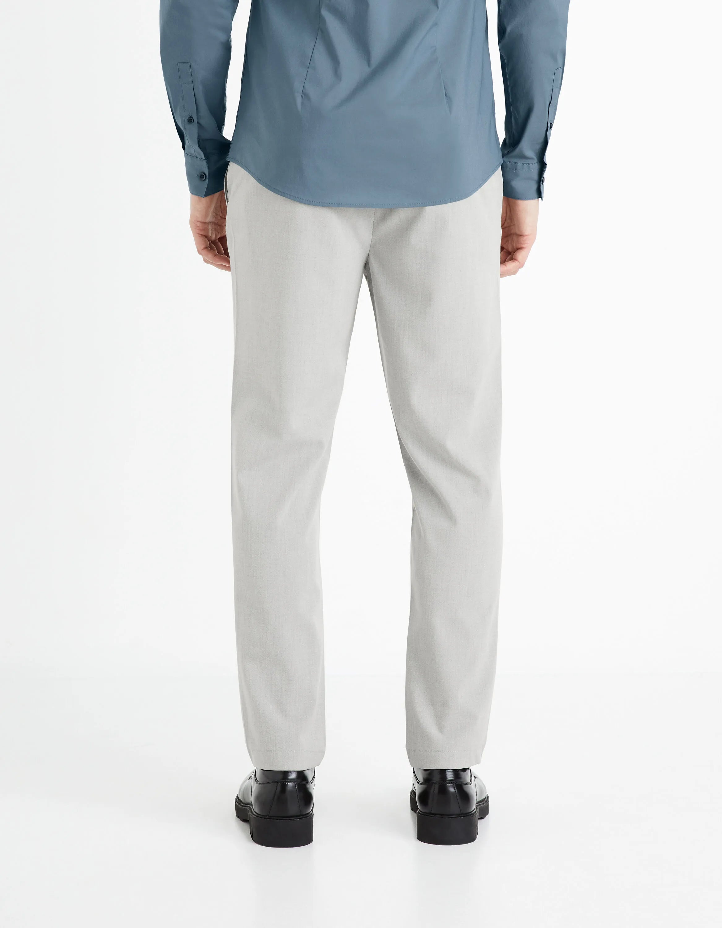 Celio_Grey_24H Slim Stretch 7/8 Pants_COSMART_GREY_03