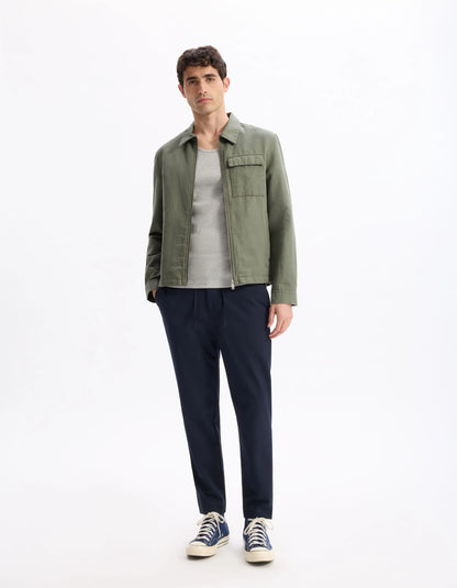 Celio_Marine_24H Slim Stretch 7/8 Pants_COSMART_MARINE_01